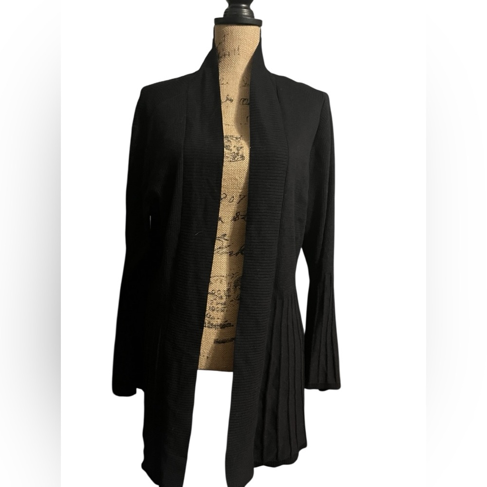 Apt 9 Black Textured Open Front Sweater